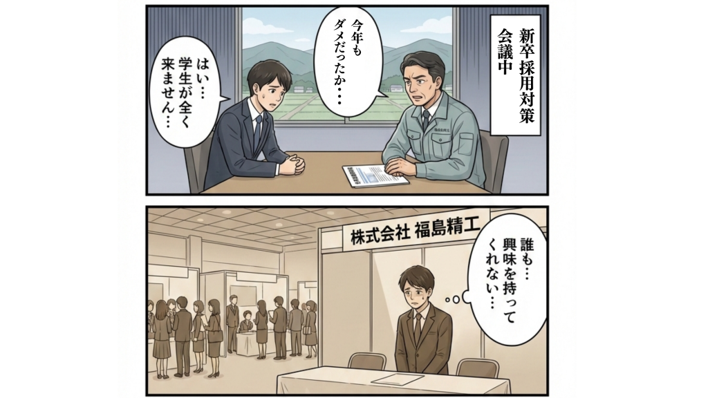 採用不振に陥る企業のイメージ画像